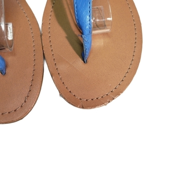 Loft Blue Sandals Size 8‎ Snakeskin Pattern Silverstone - Picture 8 of 12